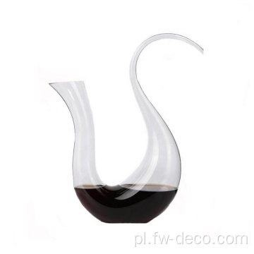 Szklany dekanter specjalny kształt kieliszka do wina
